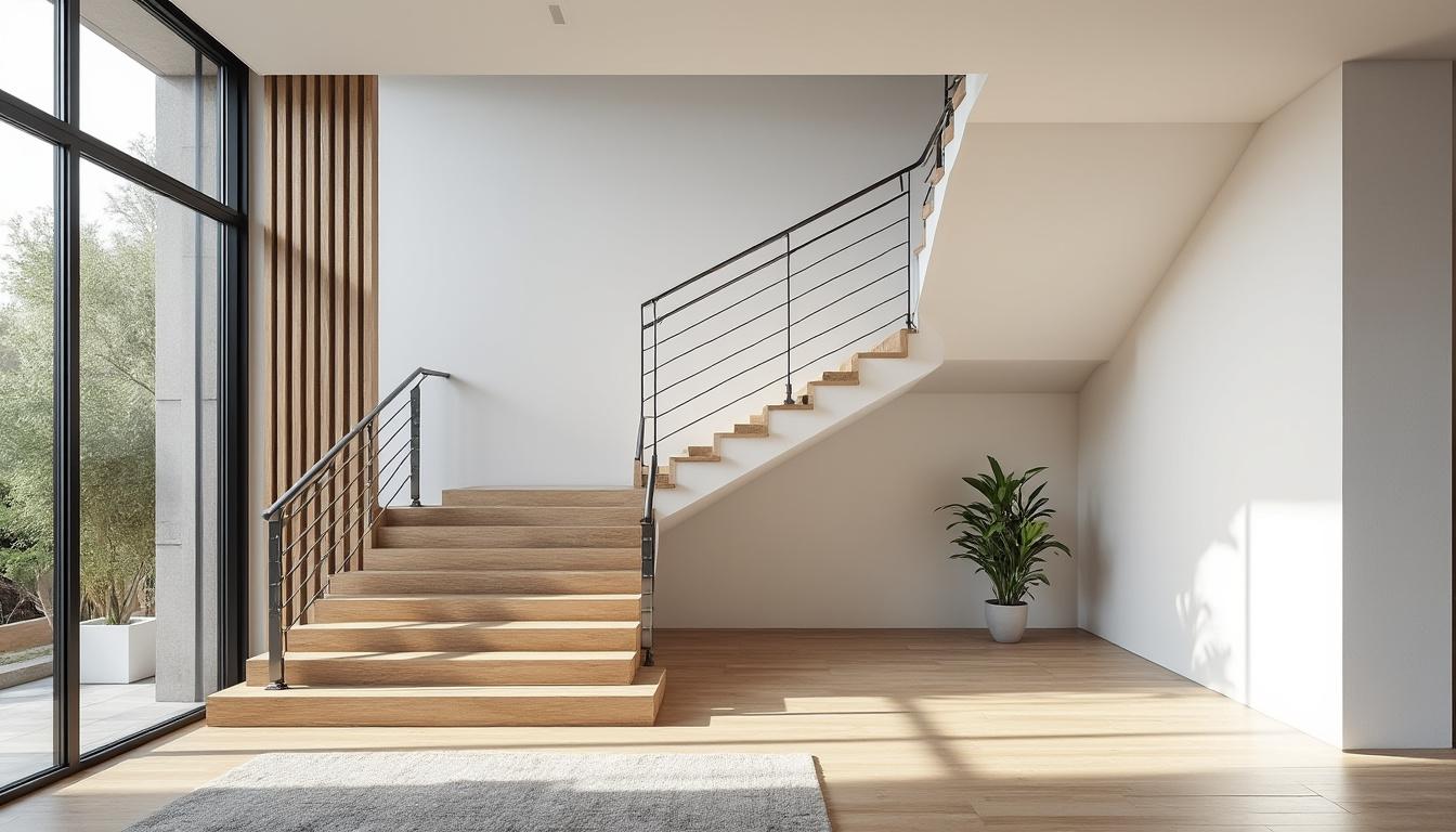 découvrez comment choisir la matière parfaite pour une main courante d'escalier dans un intérieur contemporain, alliant esthétisme, durabilité et sécurité.