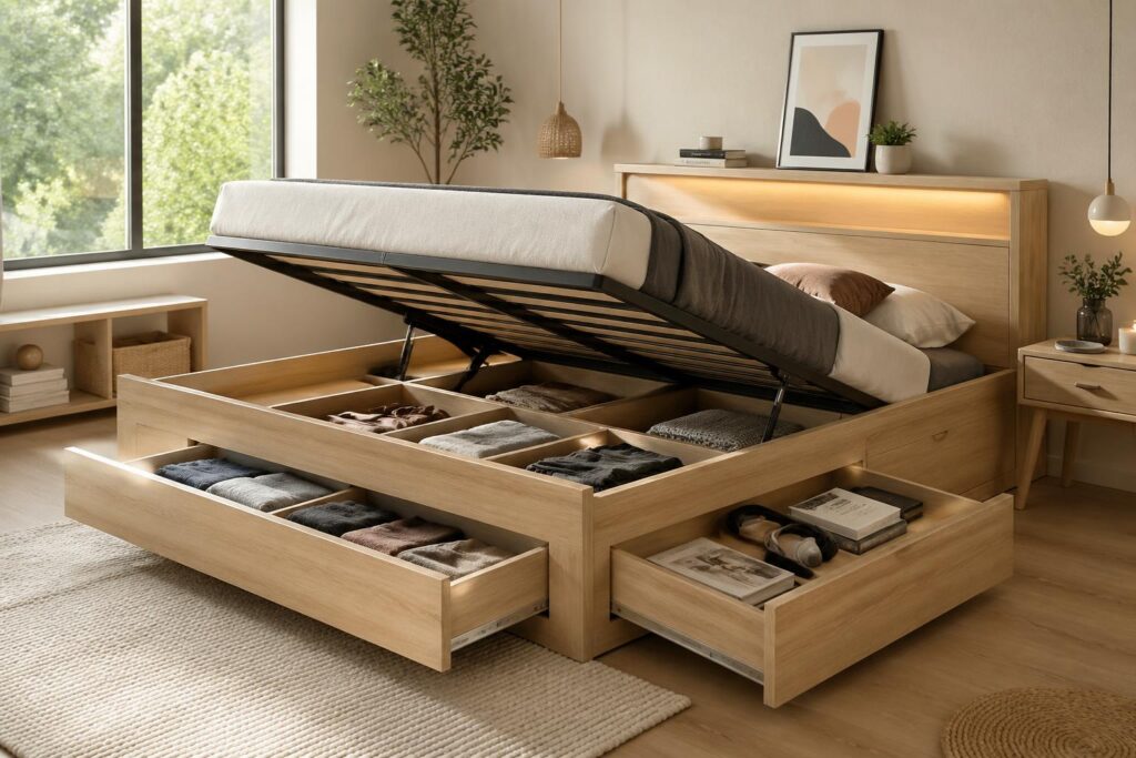 découvrez comment un lit avec rangement peut transformer votre chambre en optimisant l'espace tout en alliant praticité et style. idéal pour un intérieur organisé et agréable.