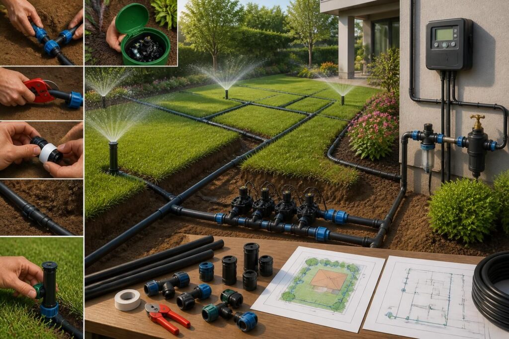 découvrez notre guide complet pour installer vous-même un système d'arrosage automatique, du choix du matériel à l'élaboration du plan d'installation, pour un jardin parfaitement irrigué.