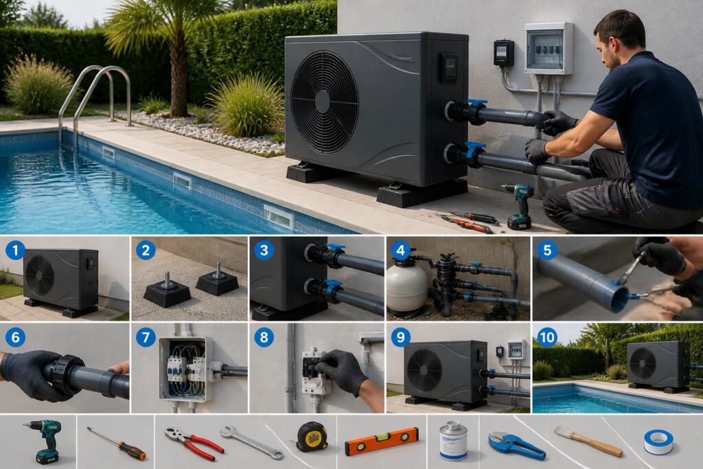 découvrez notre guide complet pour installer vous-même une pompe à chaleur pour piscine, avec des schémas explicatifs et des étapes détaillées pour une installation réussie.