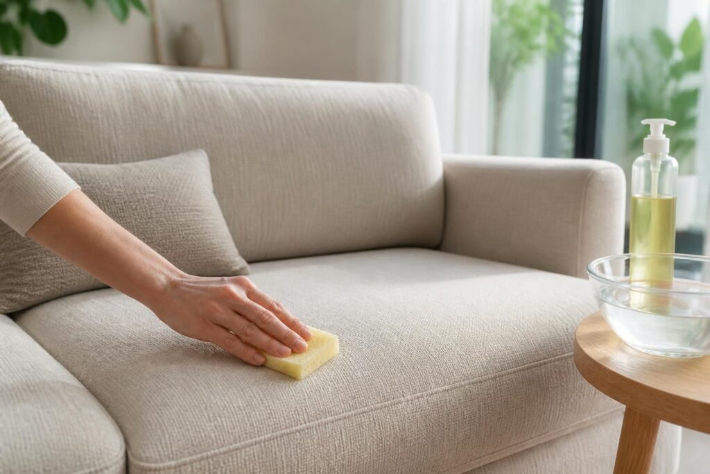 découvrez des astuces douces pour nettoyer un canapé en tissu non déhoussable sans laisser d'auréoles. protégez et entretenez votre canapé facilement avec nos conseils pratiques.