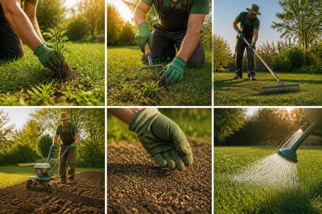 découvrez comment rénover efficacement une pelouse envahie par les mauvaises herbes grâce à notre guide pratique en 5 étapes essentielles pour retrouver un gazon sain et verdoyant.